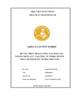 Khóa luận tốt nghiệp Quản trị kinh doanh: Thực trạng công tác đào tạo nguồn nhân lực tại Công ty TNHH Chuyển phát nhanh Quốc tế HYE Việt Nam