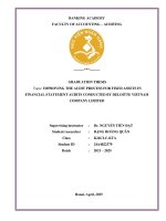 Khóa luận tốt nghiệp Kế toán kiểm toán: Improving the audit process for fixed assets in financial statement audits conducted by Deloitte Vietnam Company Limited