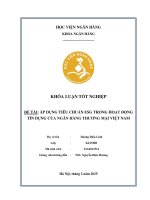 Khóa luận tốt nghiệp Ngân hàng: Áp dụng tiêu chuẩn ESG trong hoạt động tín dụng của ngân hàng thương mại Việt Nam