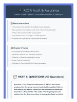 Acca audit & assurance chapter 6   audit opinions mcqs