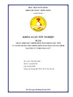 Khóa luận tốt nghiệp Kế toán kiểm toán: Hoàn thiện quy trình kiểm toán khoản mục tiền và tương đương tiền trong kiểm toán báo cáo tài chính tại Công ty TNHH NEXIA STT