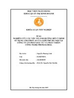 Khóa luận tốt nghiệp Quản trị kinh doanh: Nghiên cứu các yếu tố ảnh hưởng đến ý định sử dụng Chatbot AI của giới trẻ Hà Nội tại Công ty Cổ phần Đầu tư và Phát triển Công nghệ Proxglobal