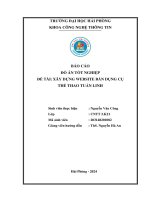 Khóa luận tốt nghiệp Công nghệ thông tin: Xây dựng website bán dụng cụ thể thao Tuấn Linh