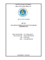 Khóa luận tốt nghiệp Công nghệ thông tin: Xây dựng Website bán quần áo 2hand Minh Phuong