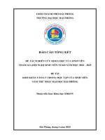Đề tài nghiên cứu khoa học: Khó khăn tâm lý trong học tập của sinh viên năm thứ nhất Trường Đại học Hải Phòng