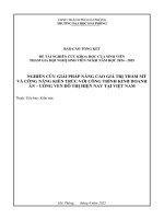 Đề tài nghiên cứu khoa học: Nghiên cứu giải pháp nâng cao giá trị thẩm mỹ và công năng kiến trúc với công trình kinh doanh ăn – uống ven đô thị hiện nay tại VN