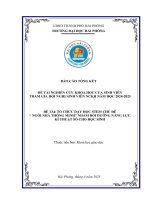 Đề tài nghiên cứu khoa học: Tổ chức dạy học STEM chủ đề ngôi nhà thông minh nhằm bồi dưỡng năng lực kĩ thuật số cho học sinh