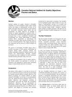 Canadian national ambient air quality objectives  process and status (en)