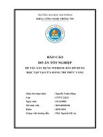 Khóa luận tốt nghiệp Công nghệ thông tin: Xây dựng website bán đồ dùng học tập tại của hàng Tri Thức Vàng