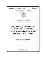 Áp dụng phân nhóm phân tử và phân tầng nguy cơ tiên lượng bệnh nhân ung thư biểu mô tuyến vú xâm nhập