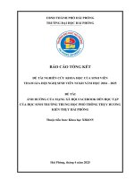 Đề tài nghiên cứu khoa học: Ảnh hưởng của mạng xã hội Facebook đến học tập của học sinh trường Trung học phổ thông Thụy Hương