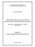 Tóm tắt: Phát triển năng lực ngôn ngữ cho trẻ mẫu giáo 5-6 tuổi thông qua Big book