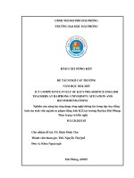 Đề tài nghiên cứu khoa học: Nghiên cứu năng lực ứng dụng công nghệ thông tin trong dạy học tiếng Anh của sinh viên ngành Sư phạm tiếng Anh K22 tại Trường Đại học Hải Phòng
