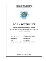 Khóa luận tốt nghiệp Công nghệ thông tin: Xây dựng website bán quần áo nam bằng Wordpress