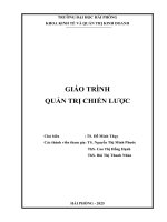 Giáo trình quản trị chiến lược : Giáo trình cấp trường