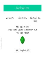 [Pima 2025] bài giảng 1   Đại số tuyến tính