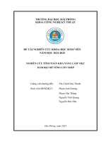 Đề tài nghiên cứu khoa học: Nghiên cứu tính toán khả năng làm việc của dầm bẹt bê tông cốt thép