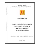 Nghiên cứu ứng dụng mô hình mờ và lý thuyết đại số gia tử phát hiện bất thường trong mạng máy tính