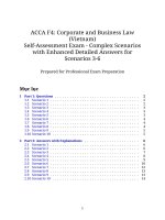 Bộ Đề thi Ôn luyện tự luận môn f4 acca corporate and business law số 4