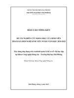Đề tài nghiên cứu khoa học: Xây dựng ứng dụng trên Android quản lý hồ sơ cố vấn học tập tại Khoa Công nghệ thông tin - Trường Đại học Hải Phòng