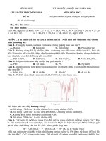 Đề thi thử tn thpt 2025   cấu trúc mới   môn hóa học   Đề 8   file word có lời giải