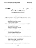 Bộ Đề thi Ôn luyện trắc nghiệm môn f4 acca corporate and business law số 2