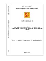Cải thiện mô hình ngôn ngữ lớn bằng RAG framework và ứng dụng trong hệ thống hỏi đáp tự động