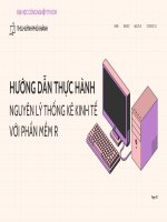 Hướng dẫn thực hành | Nguyên lý thống kê kinh tế với phần mềm R
