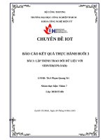 IUH | CHUYÊN ĐỀ IOT | BÁO CÁO KẾT QUẢ THỰC HÀNH LẬP TRÌNH TRAO ĐỔI DỮ LIỆU VỚI SERVER(UPLOAD)