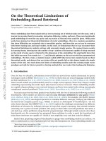 On the theoretical limitations of embedding based retrieval