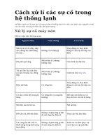 Cách xử lý sự cố hệ thống lạnh