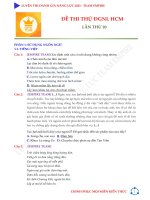 Đề thi ĐGNL ( có đáp án)