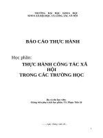 Báo cáo thực hành Công tác xã hội tại trường học