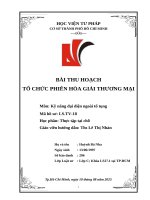 Bài thu hoạch học viện LS.TV-18