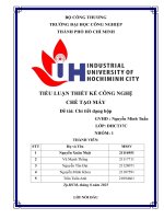 Tiểu luận thiết kế công nghệ chế tạo máy | CHI TIẾT DẠNG HỘP