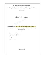 Đề Án tốt nghiệp giải pháp trong quản trị tiến Độ dự Án nông nghiệpcủa công ty tnhh thực phẩm hương việt