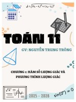 Tổng hợp lí thuyết và bài tập bổ trợ Toán 11: Chương 