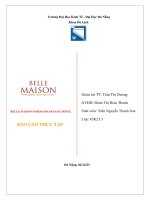 Báo cáo thực tập - Trần Nguyễn Thanh Sơn - Belle Maison Parosand Danang Hotel - 45K23.3