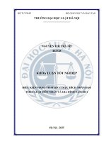 Khóa luận tốt nghiệp Luật học: Điều kiện mang thai hộ vì mục đích nhân đạo theo Luật Hôn nhân và gia đình năm 2014