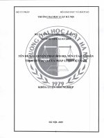 Khóa luận tốt nghiệp Luật học: Quyền thay đổi họ, tên của cá nhân theo quy định của pháp luật Việt Nam