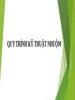 QUY TRÌNH KỸ THUẬT NHUỘM NGÀNH WASH THỜI TRANG