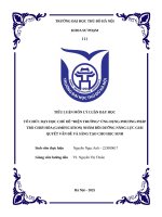 TIỂU LUẬN MÔN LÝ LUẬN DẠY HỌCTỔ CHỨC DẠY HỌC CHỦ ĐỀ “ĐIỆN TRƯỜNG” ỨNG DỤNG PHƯƠNG PHÁP TRÒ CHƠI HÓA (GAMIFICATION) NHẰM BỒI DƯỠNG NĂNG LỰC GIẢI QUYẾT VẤN ĐỀ VÀ SÁNG TẠO CHO HỌC SINH