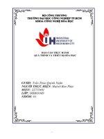 IUH | Báo cáo thực hành Quá trình và thiết bị hóa học | BÀI 7: QUÁ TRÌNH CÔ ĐẶC