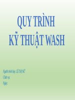 QUY TRÌNH KỸ THUẬT WASH