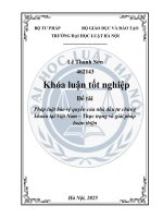 Khóa luận tốt nghiệp Luật học: Pháp luật bảo vệ quyền của nhà đầu tư chứng khoán tại Việt Nam - Thực trạng và giải pháp hoàn thiện
