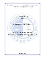 Khóa luận tốt nghiệp Luật học: Nguồn chứng cứ trong pháp luật tố tụng dân sự Việt Nam