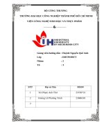 IUH | Báo cáo phụ gia | BÀI 3: PHỤ GIA LÀM ĐÔNG ĐẶC, LÀM DÀY