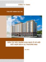 Thuyết minh dự Án nhà Ở xã hội kết hợp trung tâm thương mại