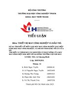 IUH | Tiểu luận môn THIẾT BỊ MAY CÔNG NGHIỆP VÀ BẢO TRÌ | Nhóm 13