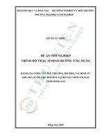 Đánh giá công tác bồi thường, hỗ trợ, tái Định cư khi nhà nước thu hồi Đất tại huyện nhơn trạch, tỉnh Đồng nai